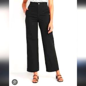 OLD NAVY Black Wide Leg Cargo Pants Size 6